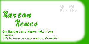 marton nemes business card